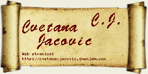 Cvetana Jačović vizit kartica